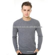 vente chaude hommes col rond pull en cachemire